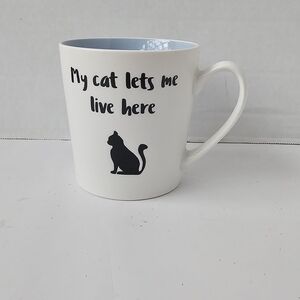 White Cat-Themed Mug